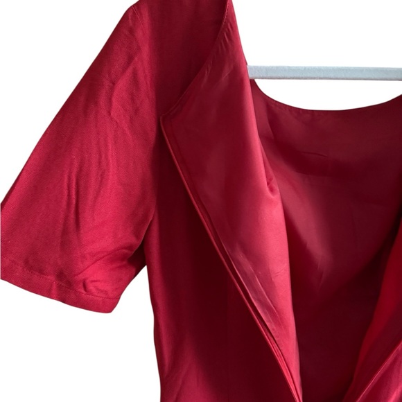 Steilmann Red Wool-Blend Midi Sheath Dress (US 6) - Picture 9 of 15